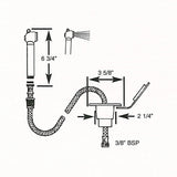 Scandvik Recessed Transom Shower w/6 Hose - White [10055P]