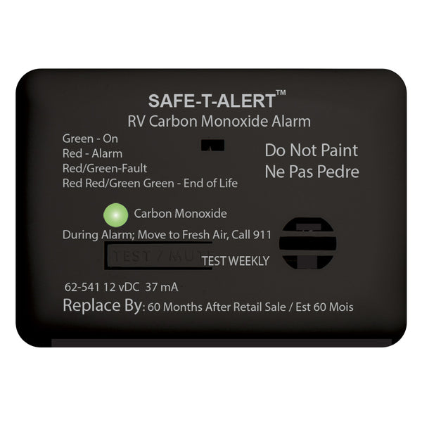 Safe-T-Alert 62 Series Carbon Monoxide Alarm - 12V - RV Surface Mount - Black [62-541-BL]