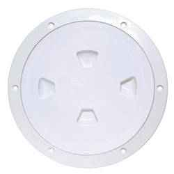 Beckson 8" Smooth Center Screw-Out Deck Plate - White [DP80-W]