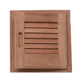 Whitecap Teak Louvered Door & Frame - Right Hand - 12" x 12" [60720]