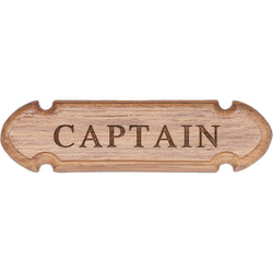 Whitecap Teak "CAPTAIN" Name Plate [62670]