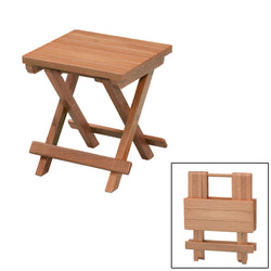 Whitecap Teak Grooved Top Fold-Away Table/Stool [60034]