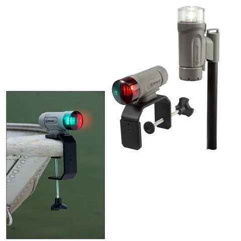 Attwood PaddleSport Portable Navigation Light Kit - C-Clamp, Screw Down or Adhesive Pad - Gray [14194-7]