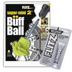 Flitz Buff Ball - Super Mini 2" - White w/1.76oz Tube Flitz Polish [SM 10250-50]