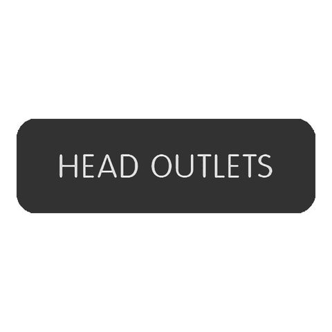 Blue SeaLarge Format Label - "Head Outlets" [8063-0255]