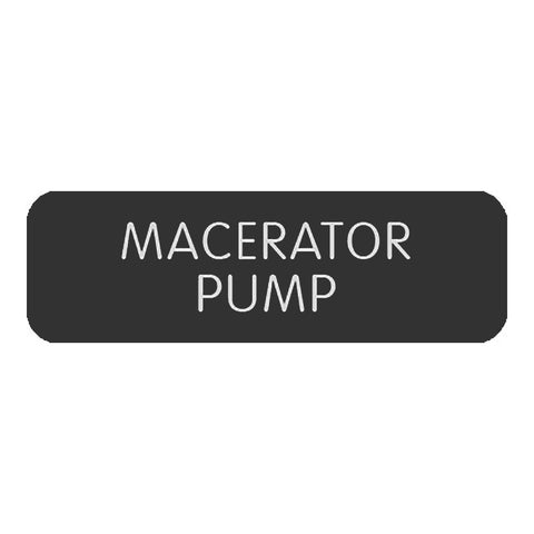 Blue SeaLarge Format Label - "Macerator Pump" [8063-0308]