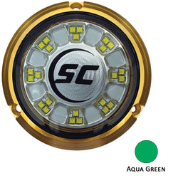 Shadow-Caster SCR-24 Bronze Underwater Light - 24 LEDs - Aqua Green [SCR-24-AG-BZ-10]