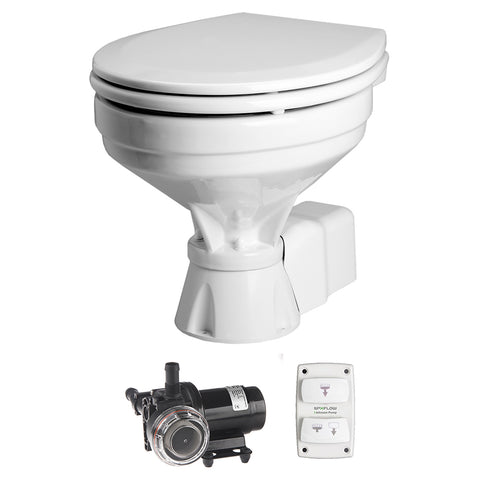 Johnson Pump AquaT Toilet Electric - Comfort - 12V w/Solenoid [80-47232-03]