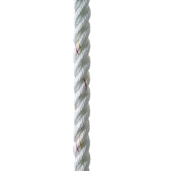 New England Ropes 3/8" Premium 3-Strand Dock Line - White w/Tracer - 15 [C6050-12-00015]