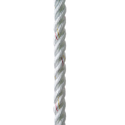 New England Ropes 1/2" Premium 3-Strand Dock Line - White w/Tracer - 15 [C6050-16-00015]