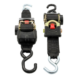 Camco Retractable Tie Down Straps - 2" Width 6 Dual Hooks [50031]