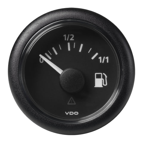 Veratron 52MM (2-1/16") ViewLine Fuel Level Gauge 0-1/1 - 3 to 180 OHM - Black Dial  Round Bezel [A2C59514082]