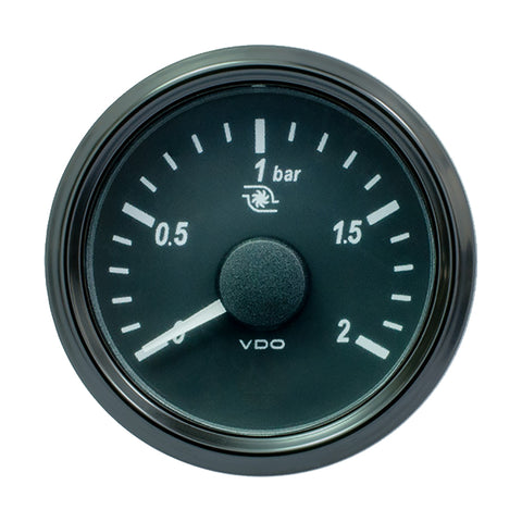 VDO SingleViu 52mm (2-1/16") Turbo Pressure Gauge - 60 PSI - 0-180 Ohm [A2C3833470030]