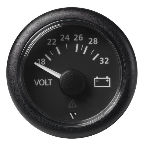 Veratron 52mm (2-1/16") Viewline Voltmeter 18-32V - Black Dial  Bezel [A2C59512458]