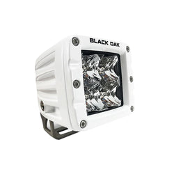 Black Oak 2" Marine LED Pod Light - Flood Optics - White Housing - Pro Series 3.0 [2FM-POD10CR]