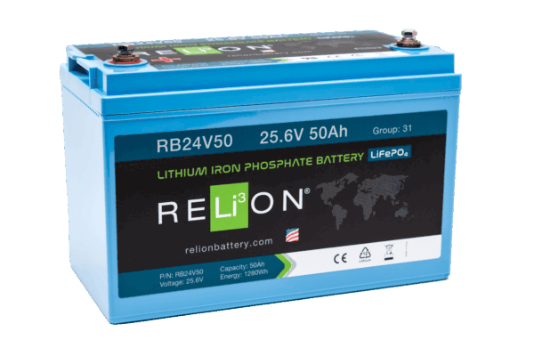 RELiON RB24V50 24V 50Ah LiFePO4 Battery